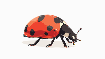 Ladybug icon. Lady bug ladybird insect. Cute cart