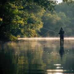 fishing in the lake