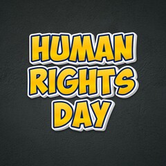 3D Human rights day poster art