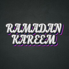 Fototapeta na wymiar 3D Ramadan kareem wishes poster