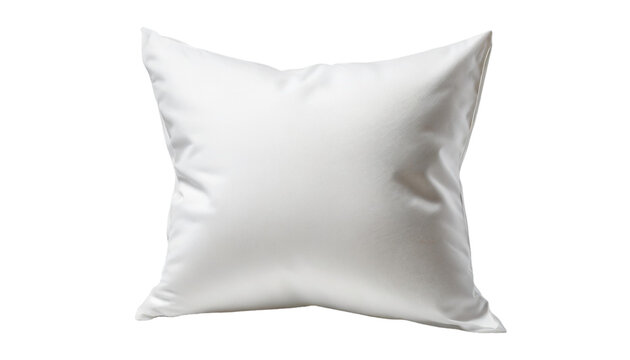White Pillow Isolated on Transparent Background.