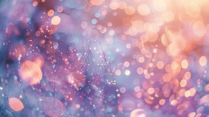 abstract Dreamy Bokeh Light Effect on Soft Pastel Background for Calming and Magical Atmosphere