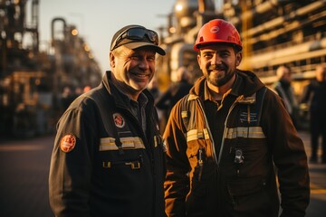 Engineers in an oil rafinery