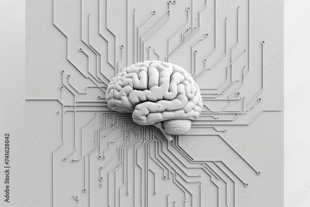 Poster ai brain chip wallerian degeneration. artificial intelligence psychic energy human cloud api mind ci