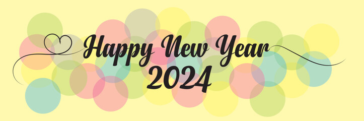 Happy New Year brush hand lettering, script calligraphy isolated on white background. Vector type illustration. Can be used for holidays festive design.