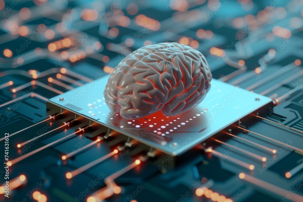 Poster ai brain chip suggestibility. artificial intelligence kubernetes mind informatics certification axon