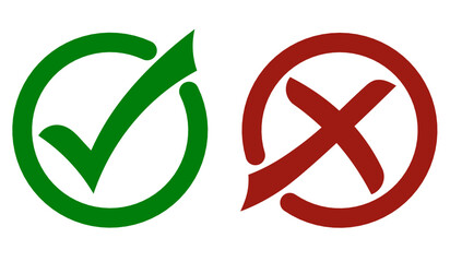 True and false colored icons