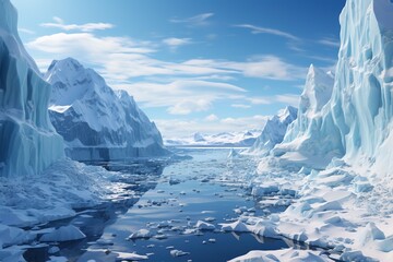 With a sense of urgency, an Antarctic glacier melts before our eyes, serving as a powerful visual representation of the dire consequences of unchecked global warming and climate change