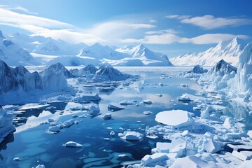 In a haunting portrayal of environmental decline, an Antarctic glacier melts away, emphasizing the urgent need for collective action to combat the devastating effects of climate change on our planet