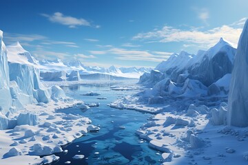 In a haunting portrayal of environmental decline, an Antarctic glacier melts away, emphasizing the urgent need for collective action to combat the devastating effects of climate change on our planet