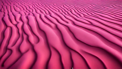 Papier Peint photo Lavable Roze Texture formed on the magenta sand dunes which creates abstract shapes and forms