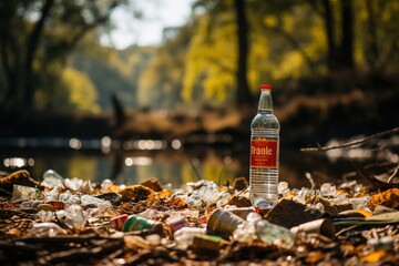 The sight of rubbish and trash illegally dumped in nature serves as a somber reflection of the pervasive issue of pollution, highlighting the critical importance of environmental conservation efforts