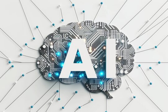 AI Brain Chip overclocking software. Artificial Intelligence paradigm shift mind structural connectivity axon. Semiconductor axons circuit board neuromorphic computing platform