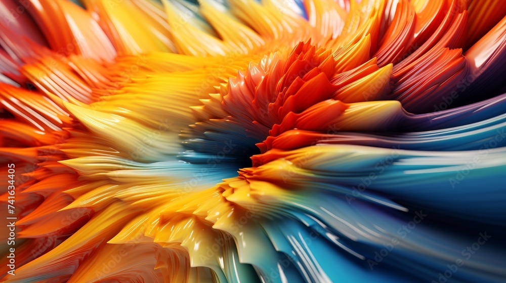 Poster a mesmerizing 3d abstract multicolor visualization