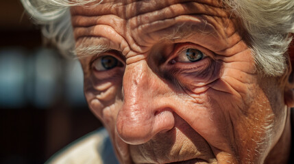 The face of an older gentleman