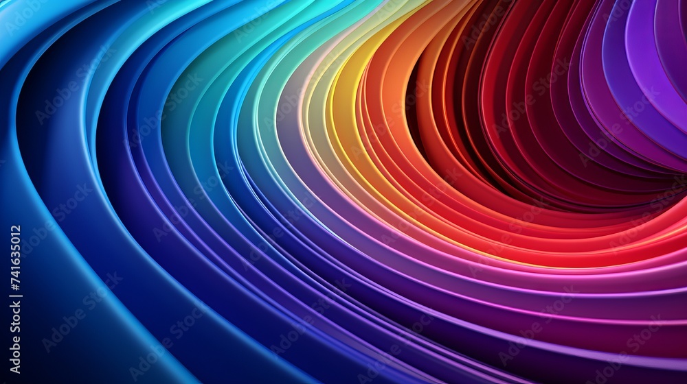 Poster a stunning 3d render of an abstract multicolor spectrum