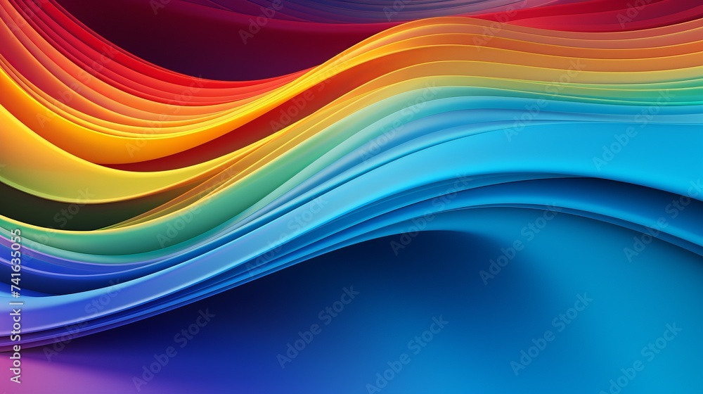 Poster a stunning 3d render of an abstract multicolor spectrum