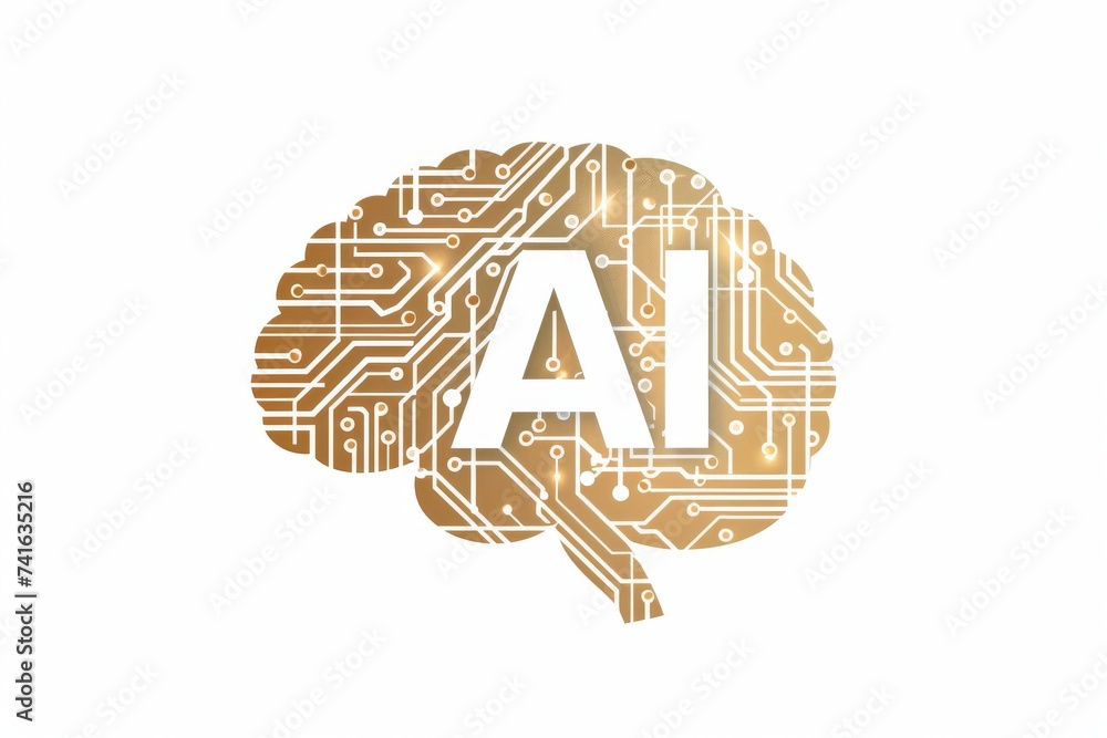 Poster ai brain chip semiconductor devices. artificial intelligence cognitive interface development mind ne
