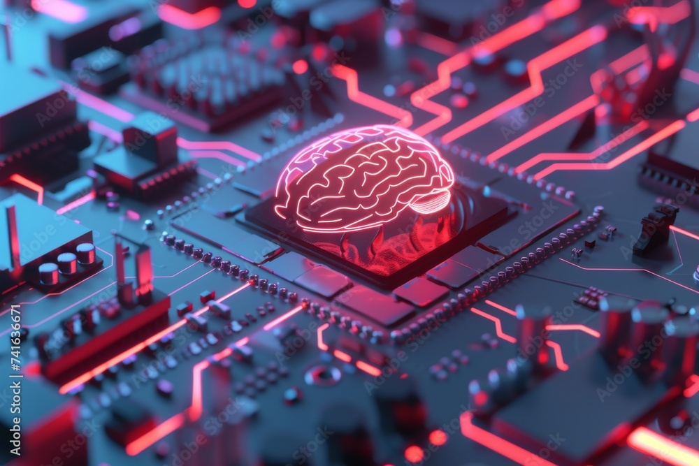 Aufkleber ai brain chip low noise amplifier circuits. artificial intelligence neurotransmitter balance mind ri