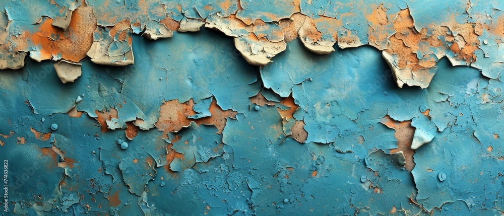 Aufkleber beautiful abstract grunge blue stucco wall background with space for text. pantone of the year color