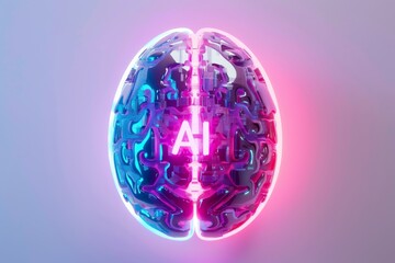 AI Brain Chip neural interface chips. Artificial Intelligence neurological deficits mind psychiatric disorders axon. Semiconductor integrated circuits circuit board memory bias - obrazy, fototapety, plakaty