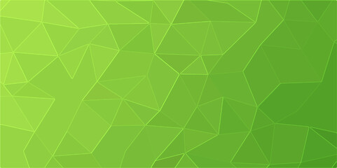 Green Abstract Low Poly with triangle shapes Design. Modern Green mosaic with textured overlap layer background. The background for the web site, the texture of triangulation	
