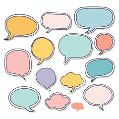 Set of speech bubbles vector illustration message bubble design
