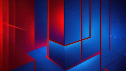 Abstract Red square wallpaper with a blue light
