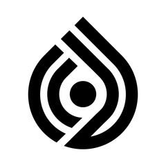 drop sound signal logo design template vector illustration