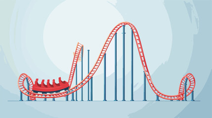 Roller coaster vector flat minimalistic isolated