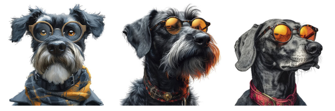 A Scottish Deerhound In Rustic Highland-Themed, Isolated Transparent Background Images
