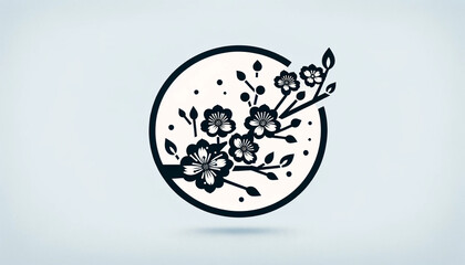 Generative AI cherry blossom icon