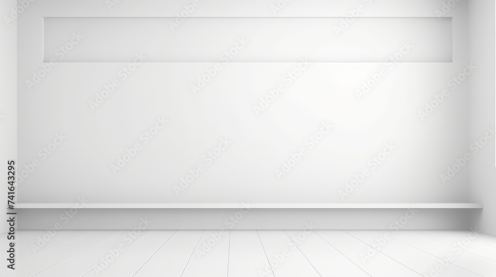 Poster empty white studio background. design for displaying product