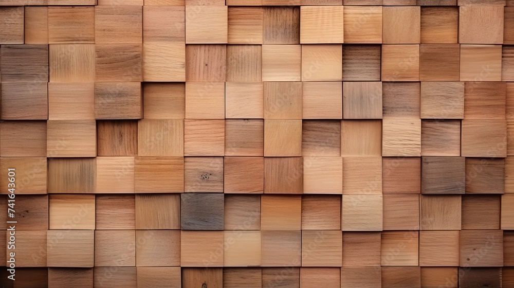 Poster file textured of wood cube background use for multipurpose shape and textured wooden backdrop