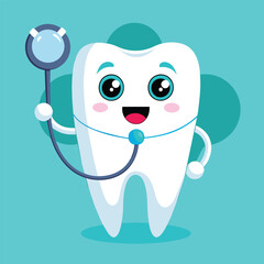 dental character with stethoscope