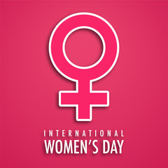 Obraz premium Vector background international women's day of female gender sign