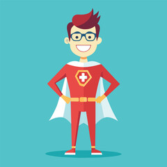 SUPERHERO MAN VECTOR ILLUSTRATIONS