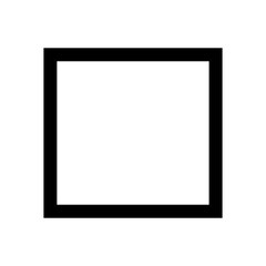  Black Square Frame Element With Line Border PNG. Square Geometric Shape Line Art Vector Frame For Design. 