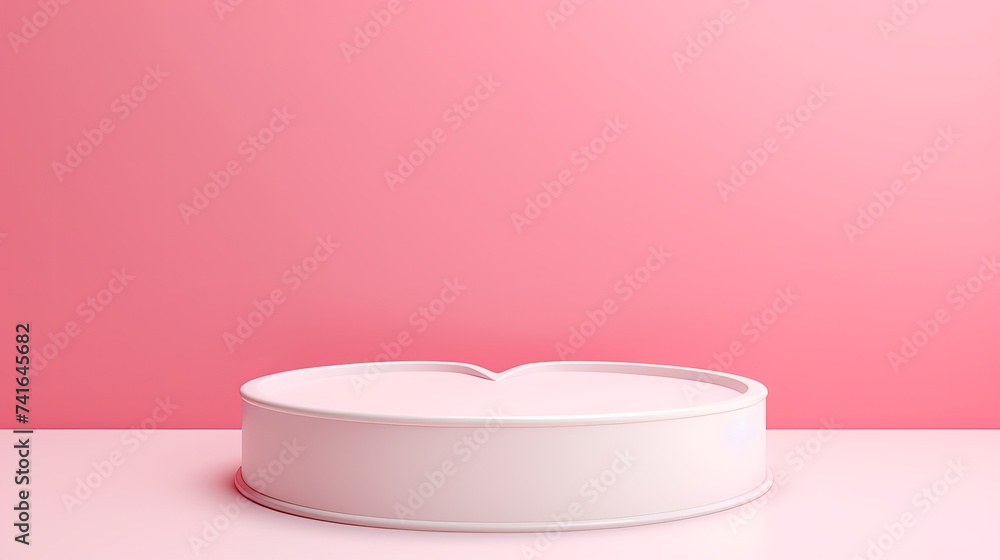Aufkleber minimal background, mock up with podium for product display,abstract white geometry shape background