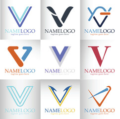Vector Showcase of V-Letter Logo Innovations