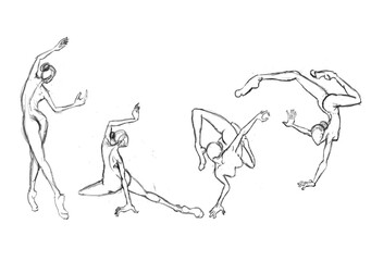 sketch of female pose