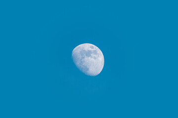 beautiful moon in the blue sky