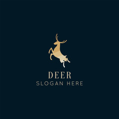 Deer logo, Reindeer Vector Logo element. Deer design icon. Vector illustration of a deer. 