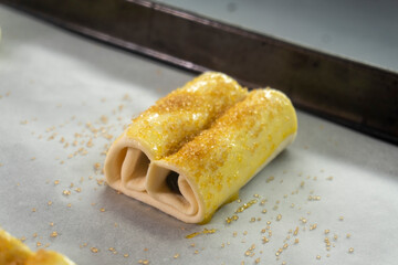 Puff Pastry jam tarts. Pastry. food concept. diet