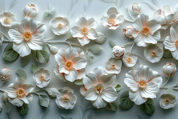 3d mural flowers wallpaper. 