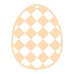 Painted Easter egg illustration. Line art style design, isolated vector. Easter holiday clip art, seasonal card, banner, poster, element