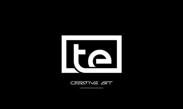 ET, TE, E, T abstract letters logo monogram