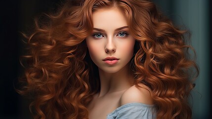 Young beautiful female teenager with creativity hairstyle