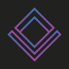 Vector abstract logo on a dark background