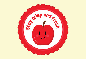 Cute Cartoon Fruit character Vector Art. Simple and fun design for kids